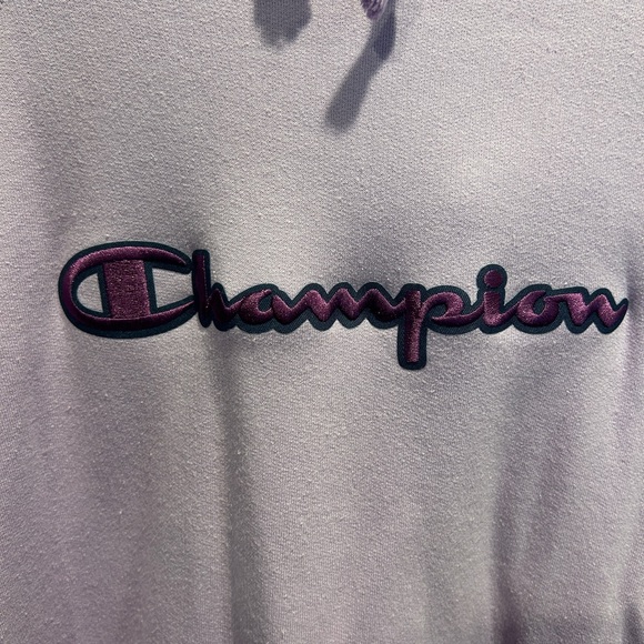 Women’s CHAMPION Purple Pullover Hoodie Sweatshirt Large - Picture 2 of 11